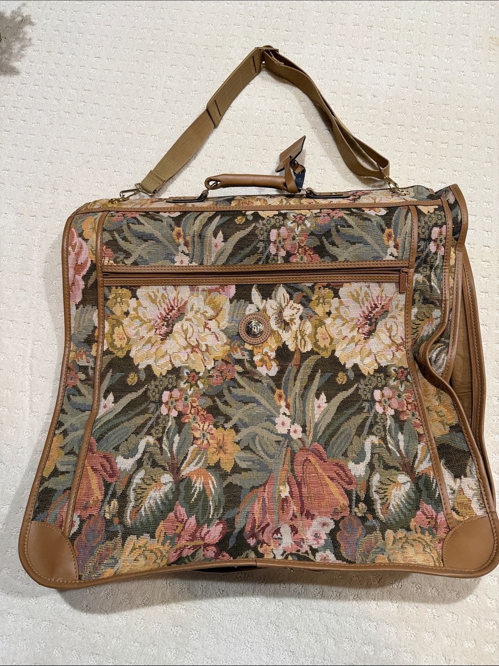 Jordache Floral Tapestry Travel Garment Bag